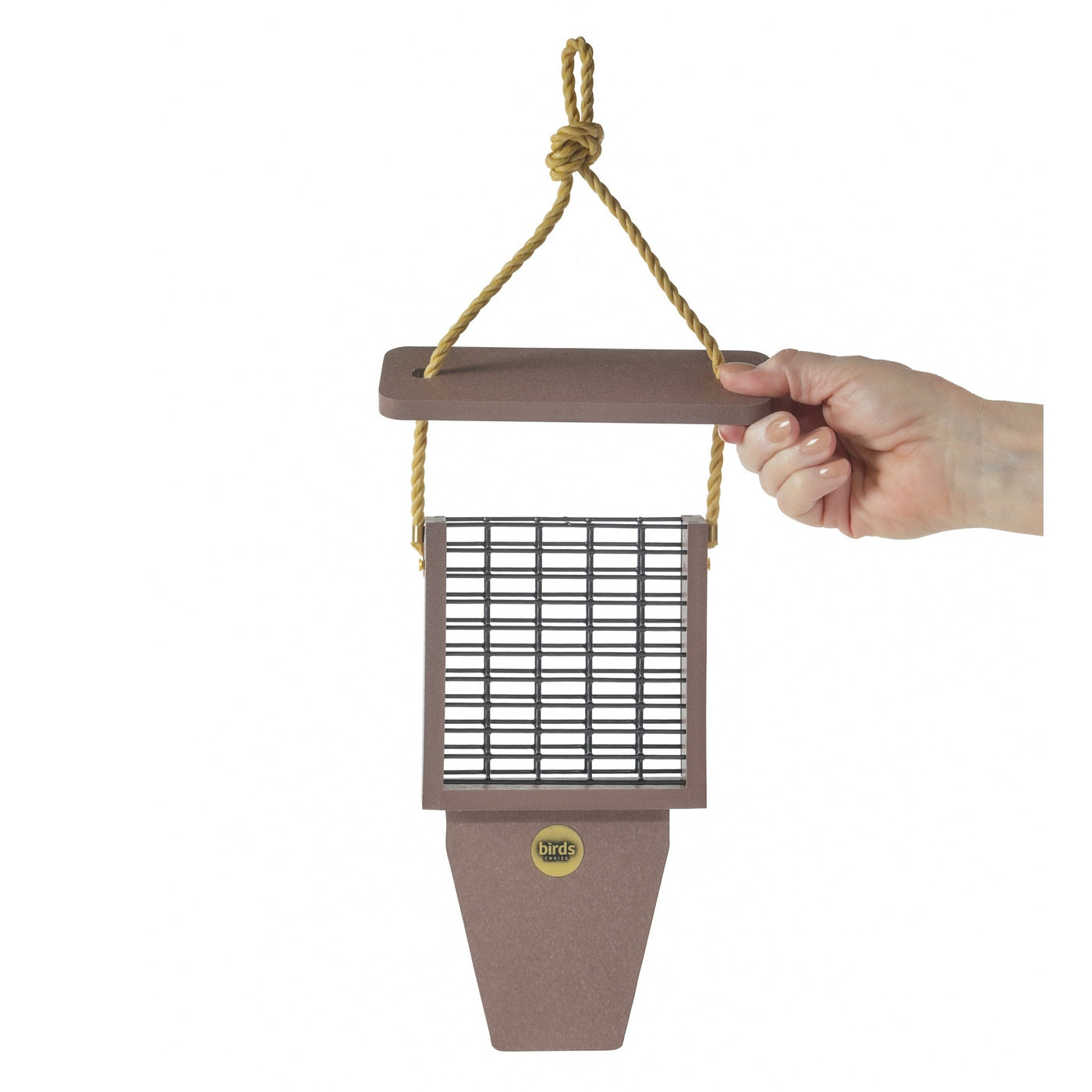 Suet Feeder with Tail Prop in Cinnamon - Birds Choice