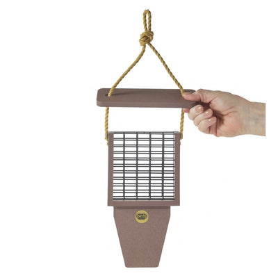 Suet Feeder with Tail Prop in Cinnamon - Birds Choice