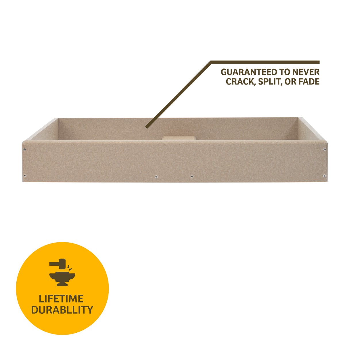 Seed Catcher Platform Bird Feeder Pole Mount in Taupe Recycled Plastic Medium - Birds Choice