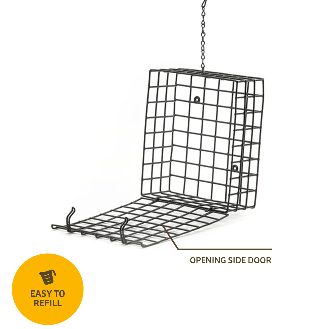 Seed and Suet Block Cage with Hanging Chain - Birds Choice