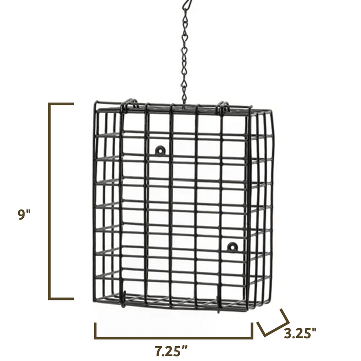 Seed and Suet Block Cage with Hanging Chain - Birds Choice