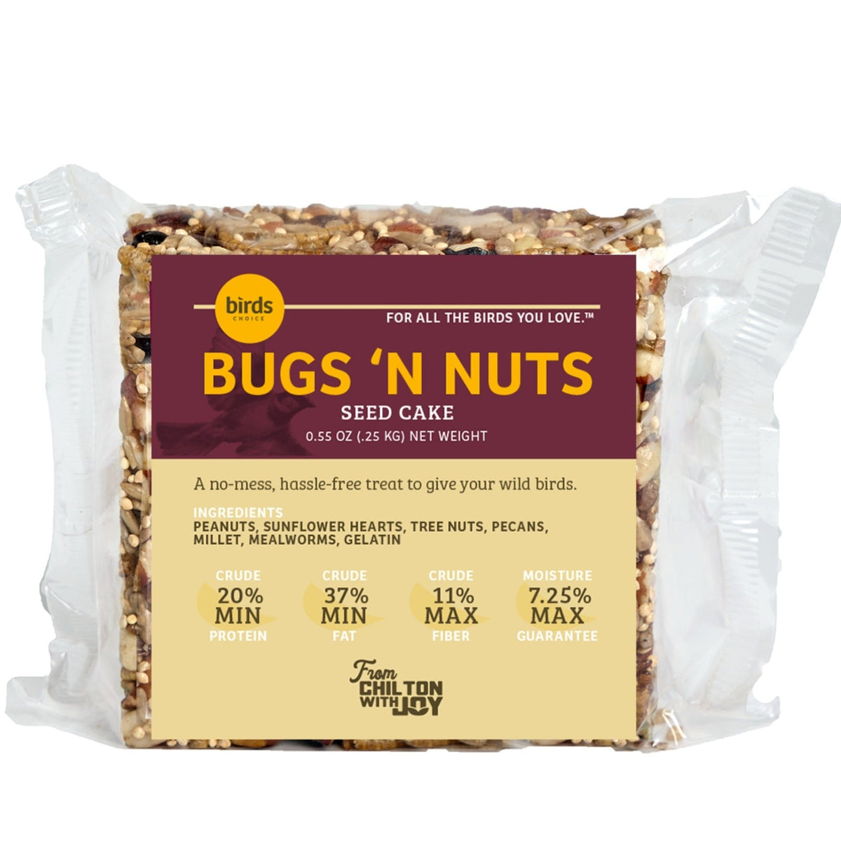 Bugs &amp; Nuts Seed Cake - Birds Choice