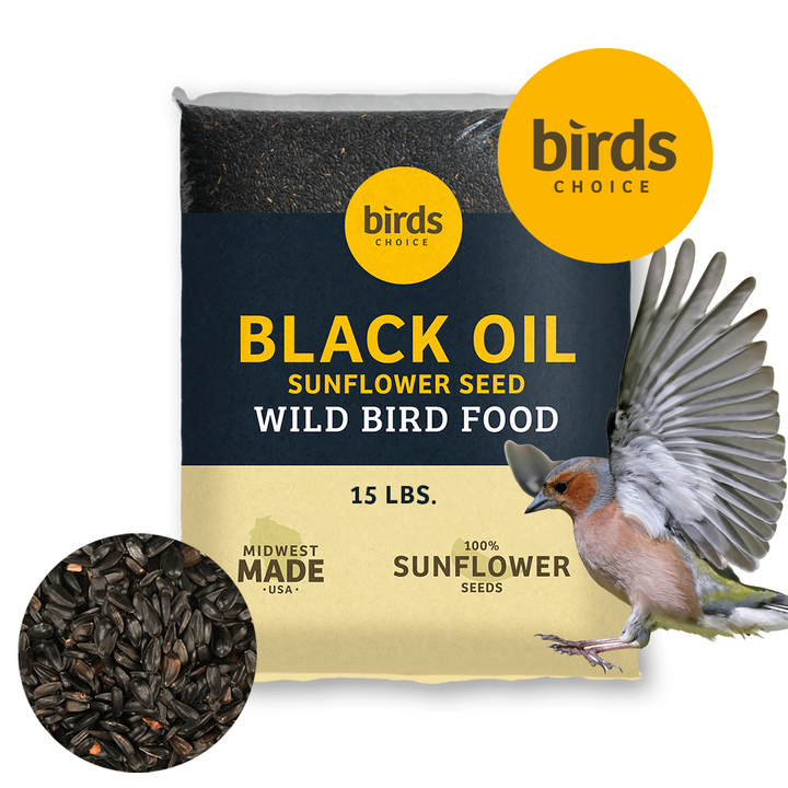 Black Oil Sunflower Wild Bird Food - 15 lbs. - Birds Choice