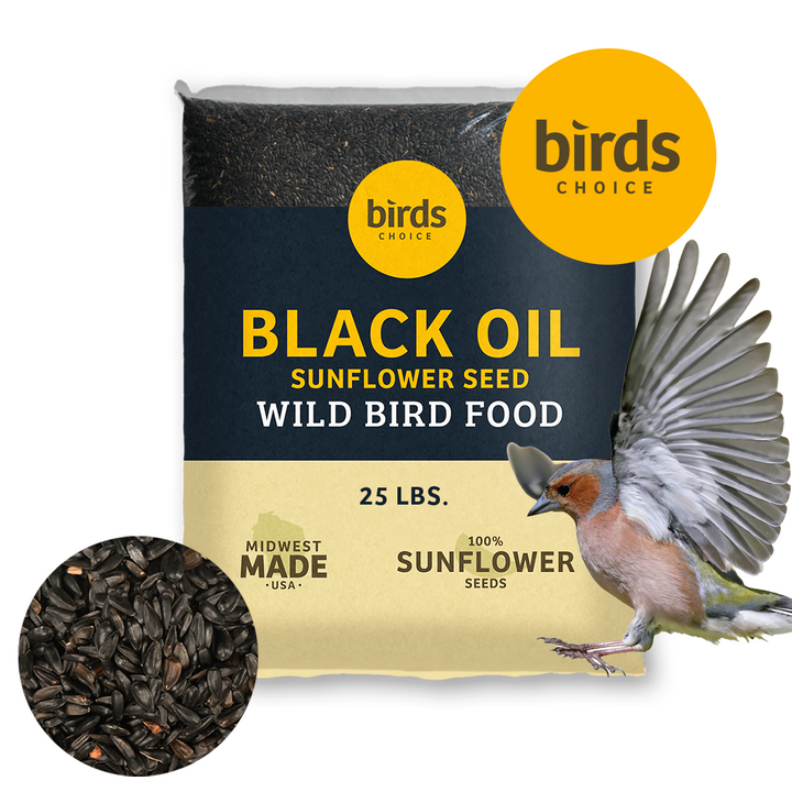 Black Oil Sunflower Wild Bird Food - 25 lbs. - Birds Choice