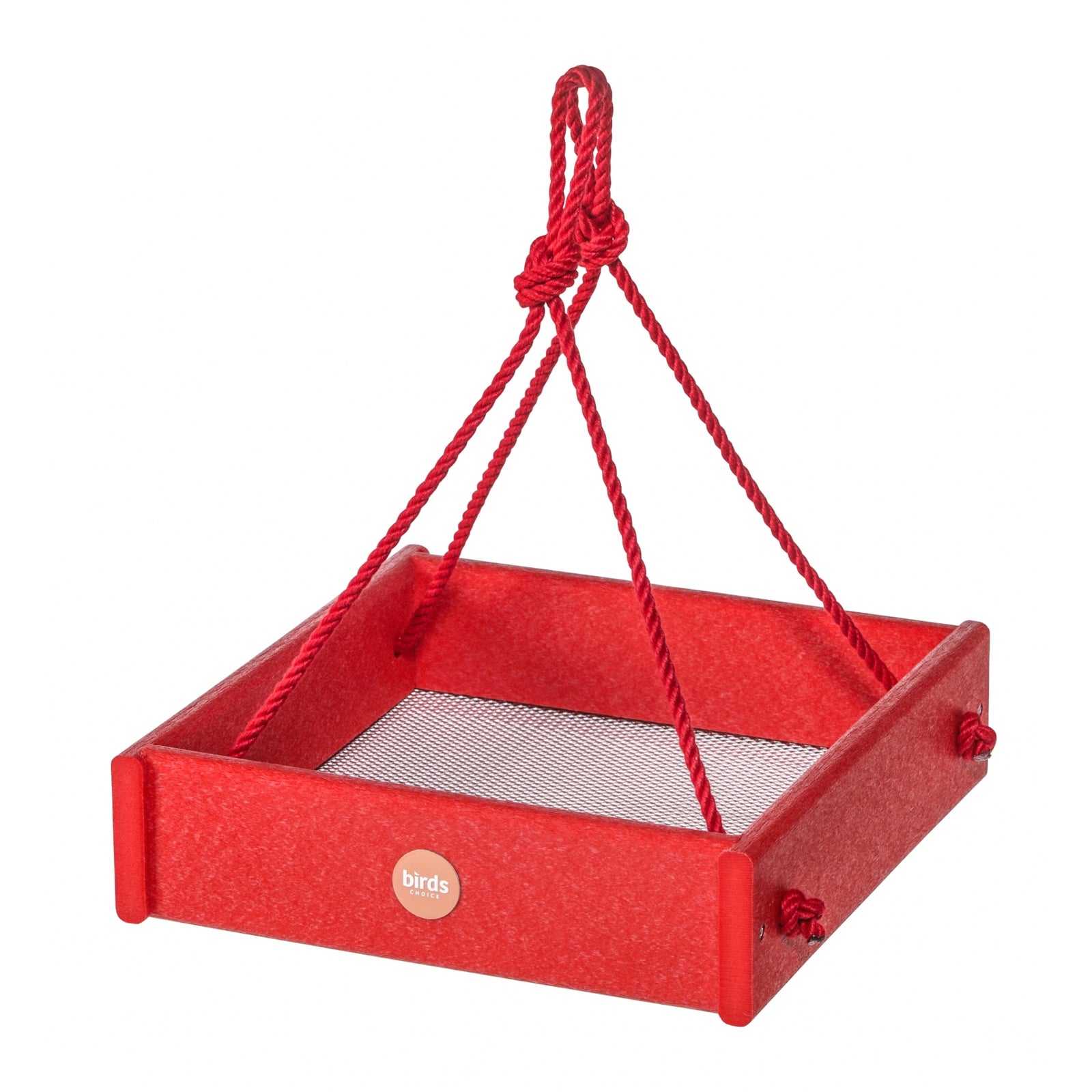Hanging Tray Bird Feeder Color Pop Collection in Red Recycled Plastic - Birds Choice