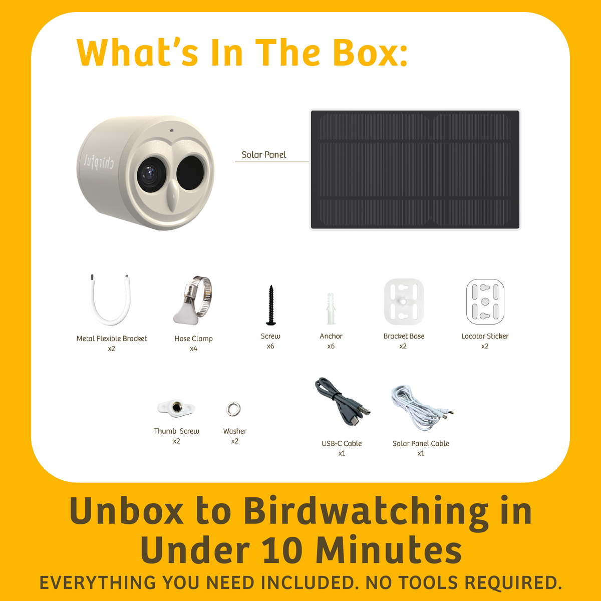Chirpful Smart Camera - 4k Camera | Solar-Powered | AI-Driven - Birds Choice