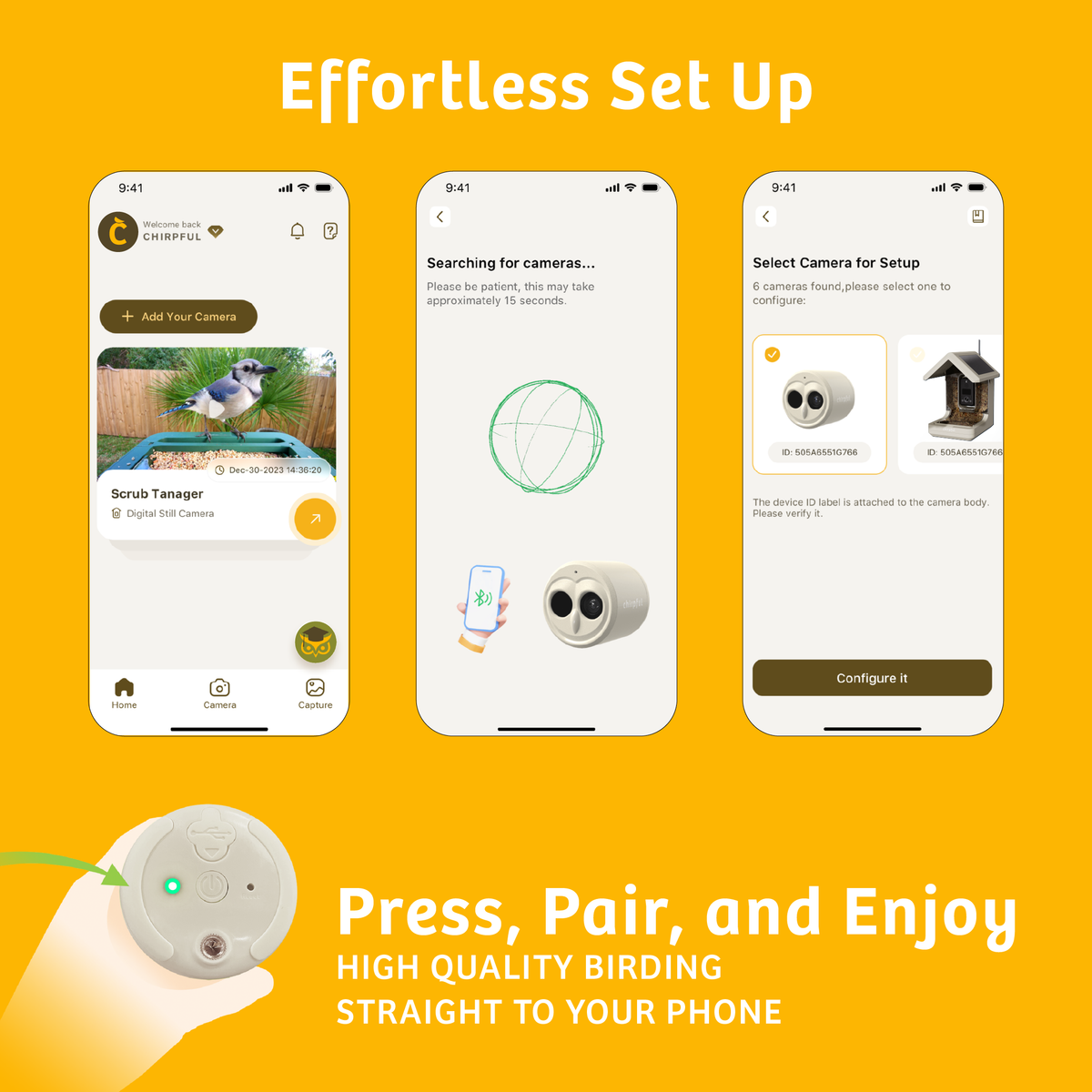 Chirpful Smart Camera - 4k Camera | Solar-Powered | AI-Driven - Birds Choice