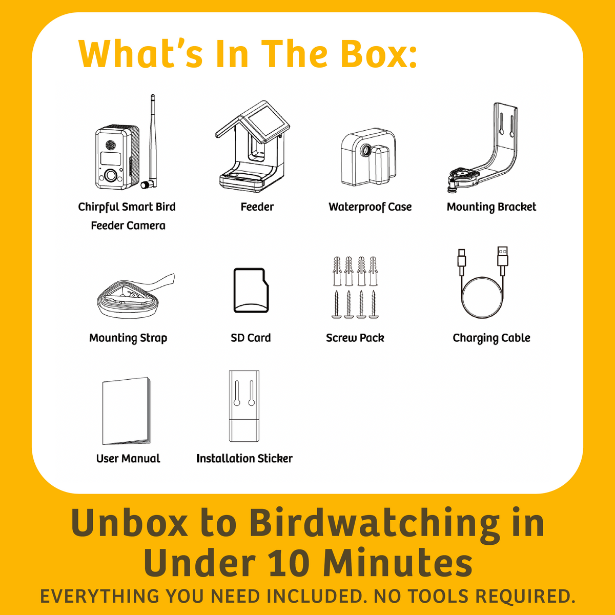 Chirpful Smart Feeder - 4k Camera | Solar-Powered | AI-Driven - Birds Choice