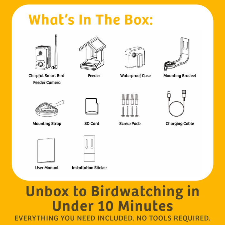 Chirpful Smart Feeder - 4k Camera | Solar-Powered | AI-Driven - Birds Choice