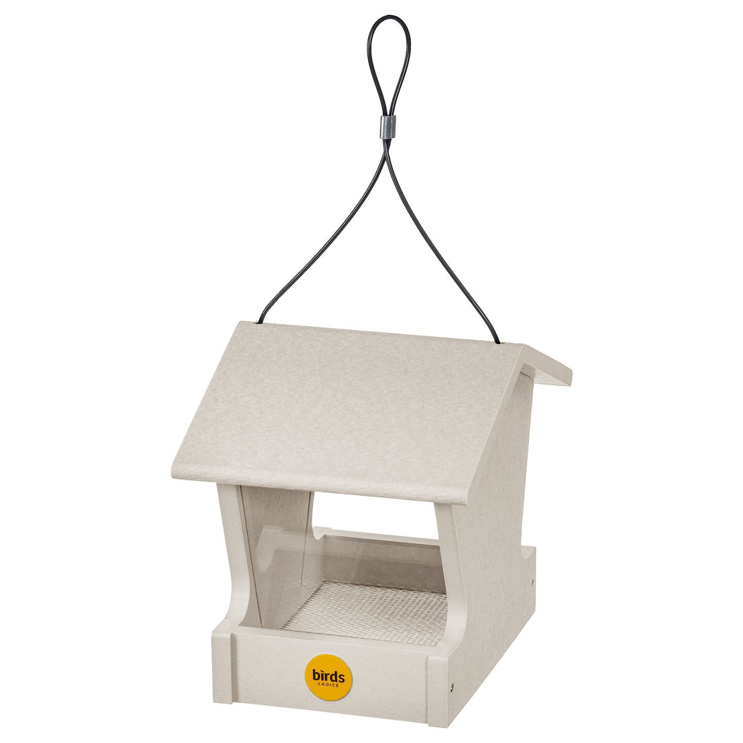 Small Hopper Bird Feeder in Sea Salt Recycled Plastic - Birds Choice