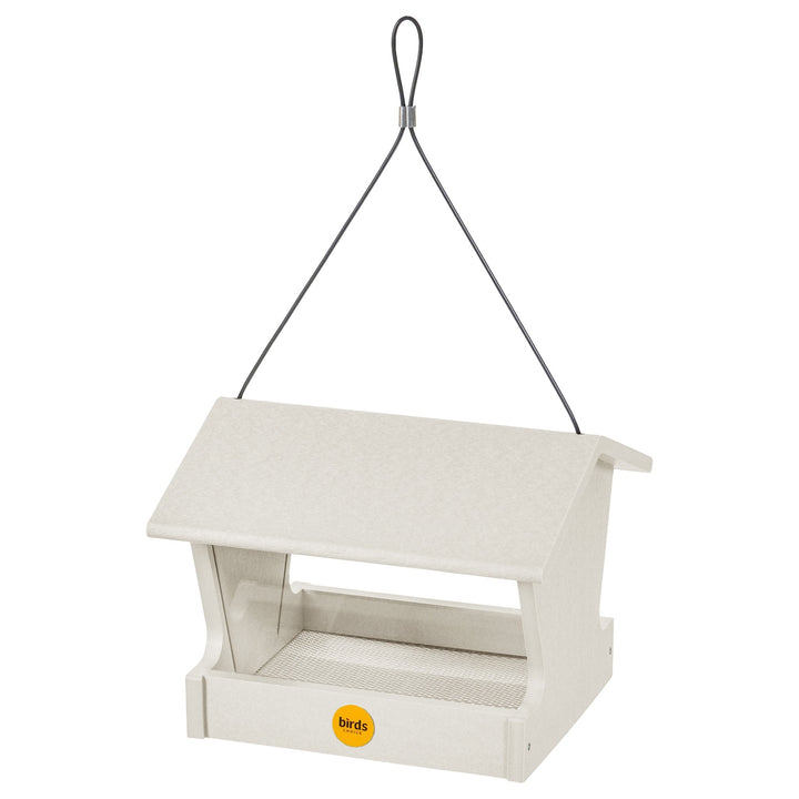 Medium Hopper Bird Feeder in Sea Salt Recycled Plastic - Birds Choice