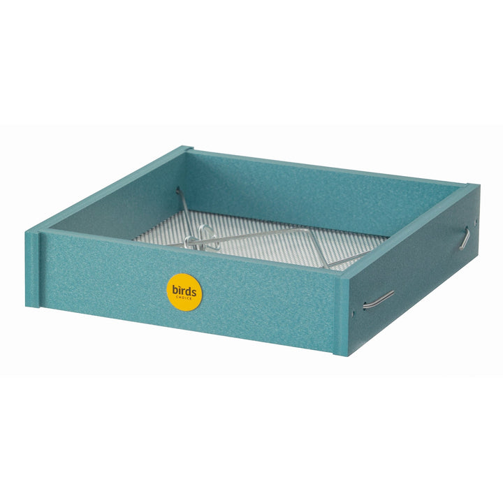 Small Hanging Platform Bird Feeder in Blue Recycled Plastic - Birds Choice