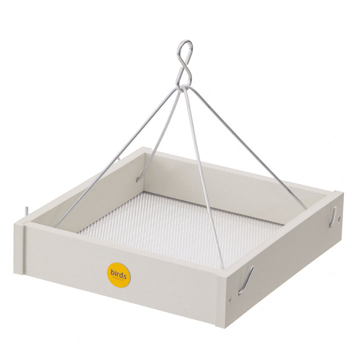 Small Hanging Platform Bird Feeder in Sea Salt Recycled Plastic - Birds Choice