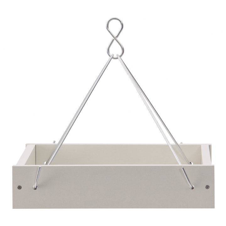 Small Hanging Platform Bird Feeder in Sea Salt Recycled Plastic - Birds Choice