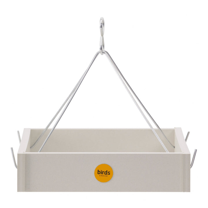 Small Hanging Platform Bird Feeder in Sea Salt Recycled Plastic - Birds Choice