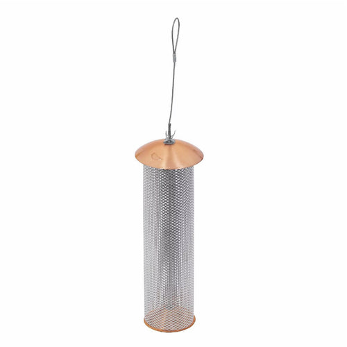 Birds Choice Modern Farmhouse Copper Mesh Bird Tuber Feeder for Finches