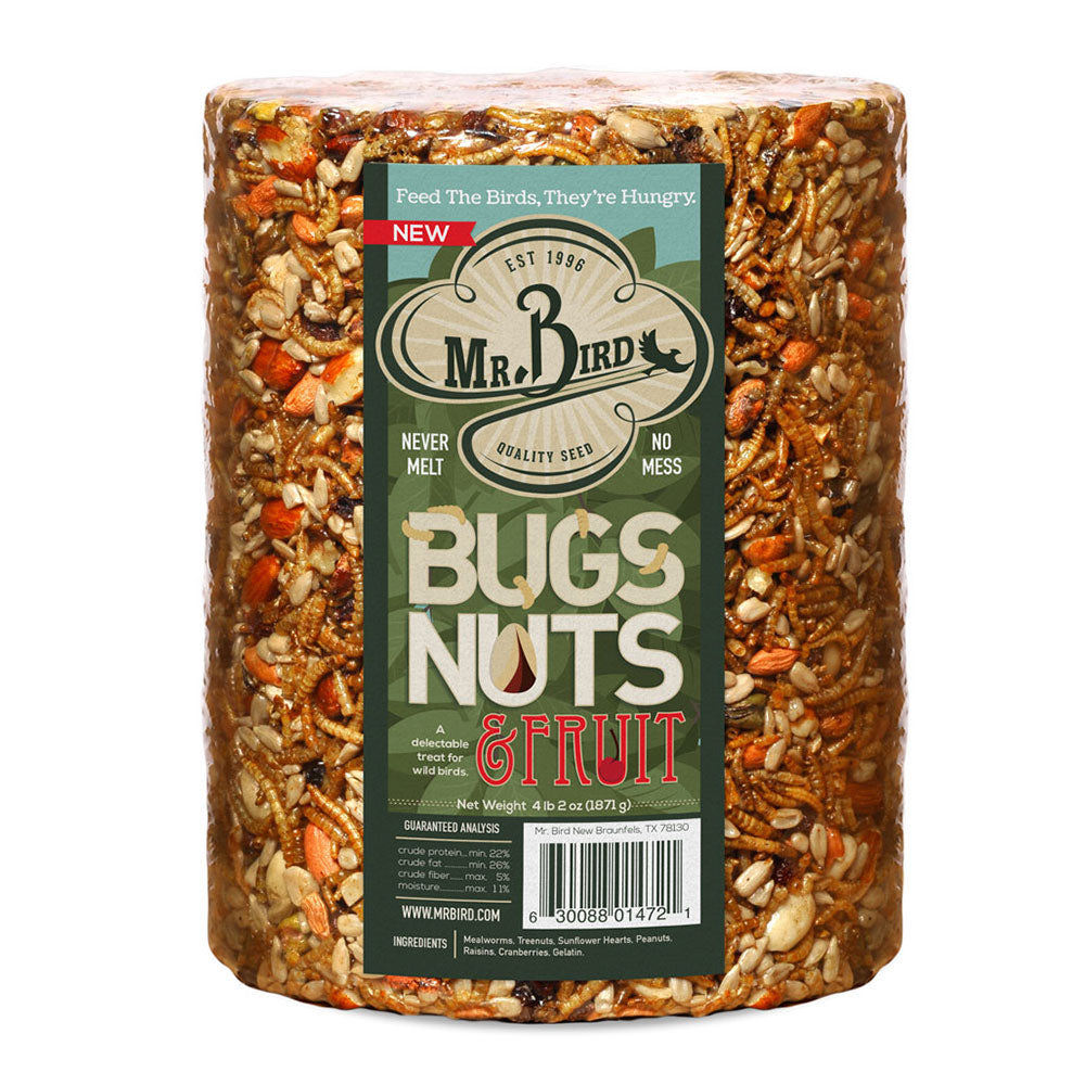 Mr. Bird Bugs, Nuts, & Fruit Seed Cylinder – Large