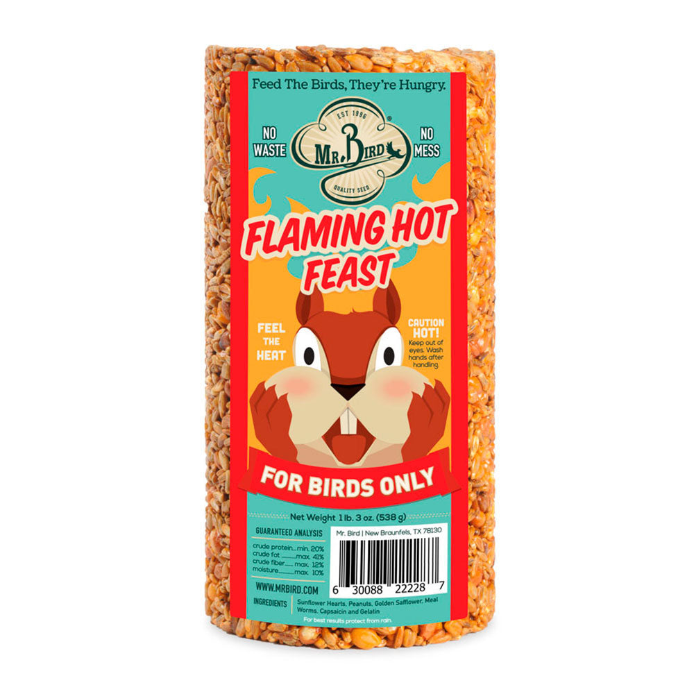 Mr. Bird Flaming Hot Feast Seed Cylinder – Small - Birds Choice