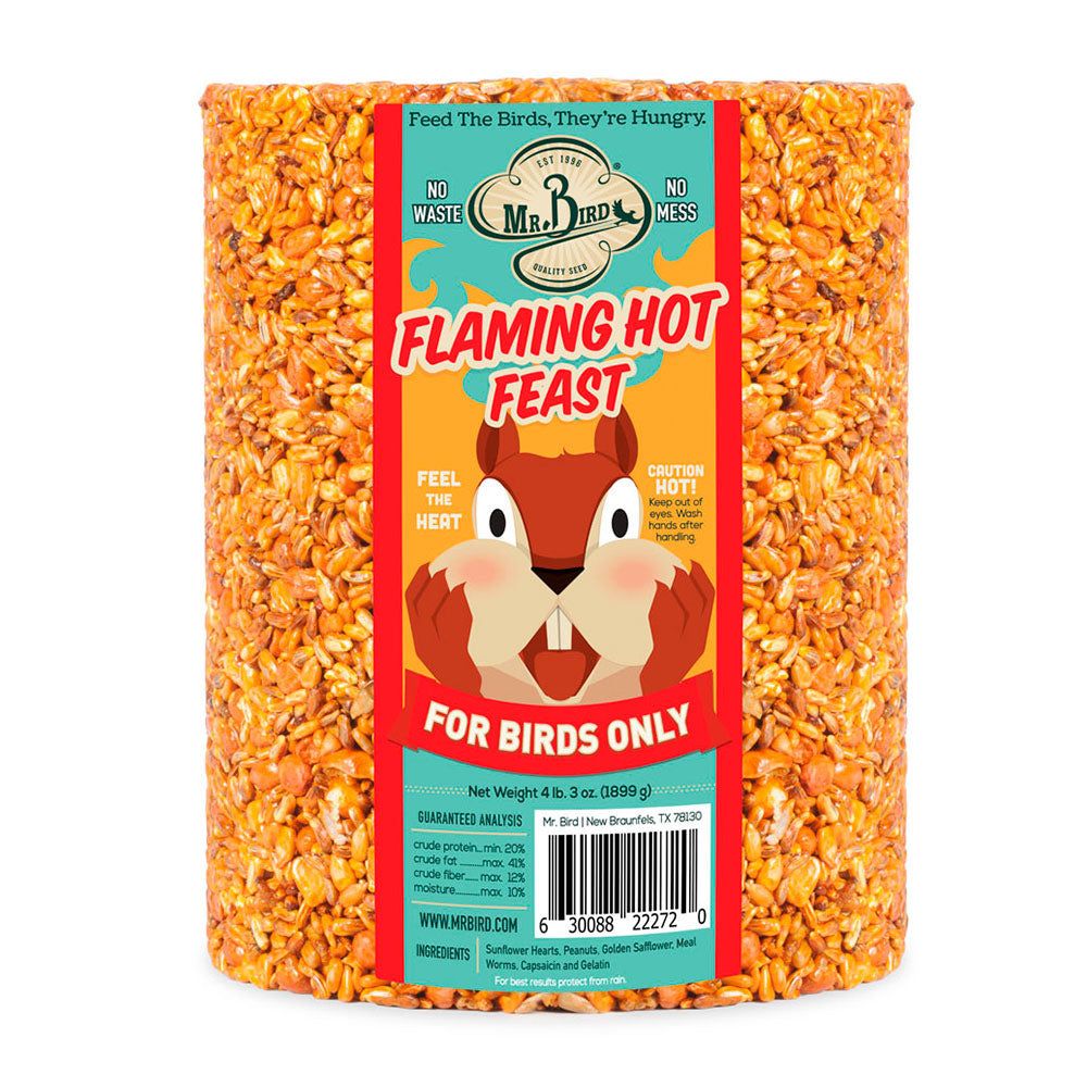 Mr. Bird Flaming Hot Feast Seed Cylinder – Large - Birds Choice