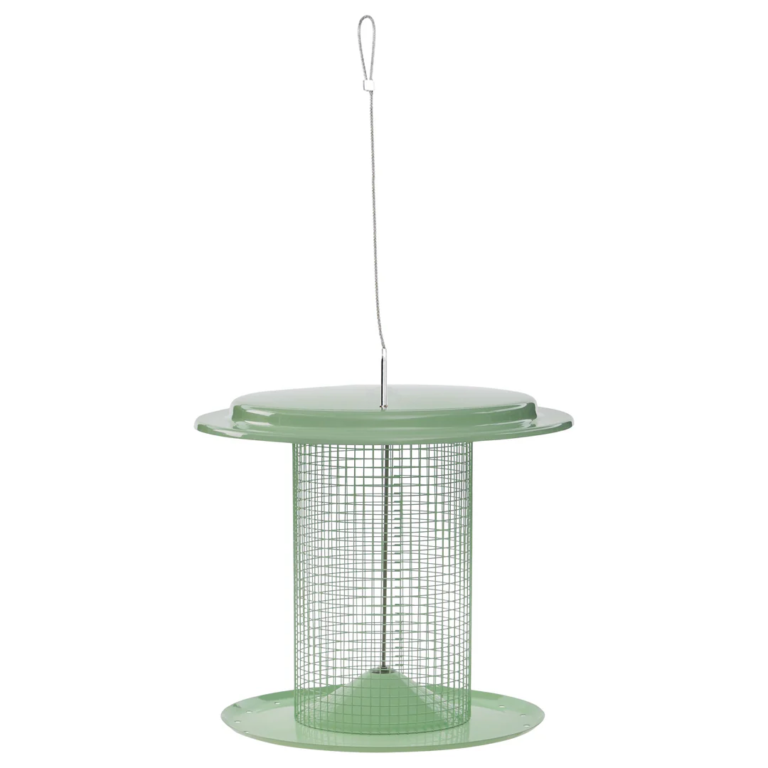 Modern Farmhouse Sunflower Seed Bird Feeder in Sage Green - Birds Choice