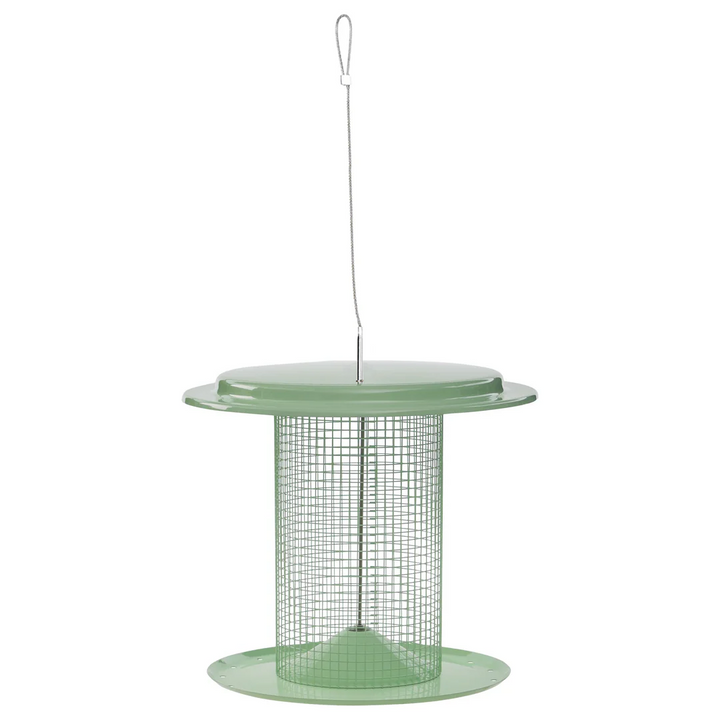 Modern Farmhouse Sunflower Seed Bird Feeder in Sage Green - Birds Choice