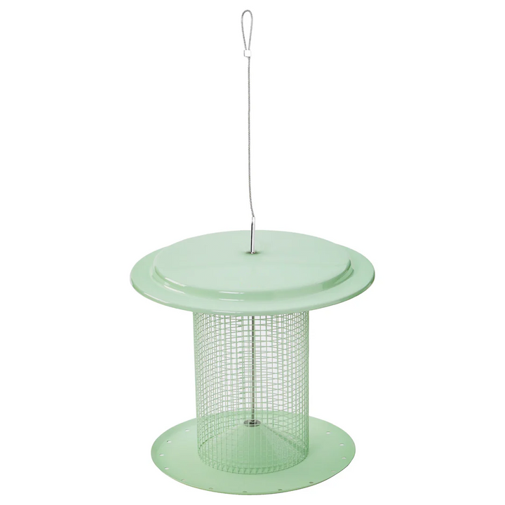 Modern Farmhouse Sunflower Seed Bird Feeder in Sage Green - Birds Choice