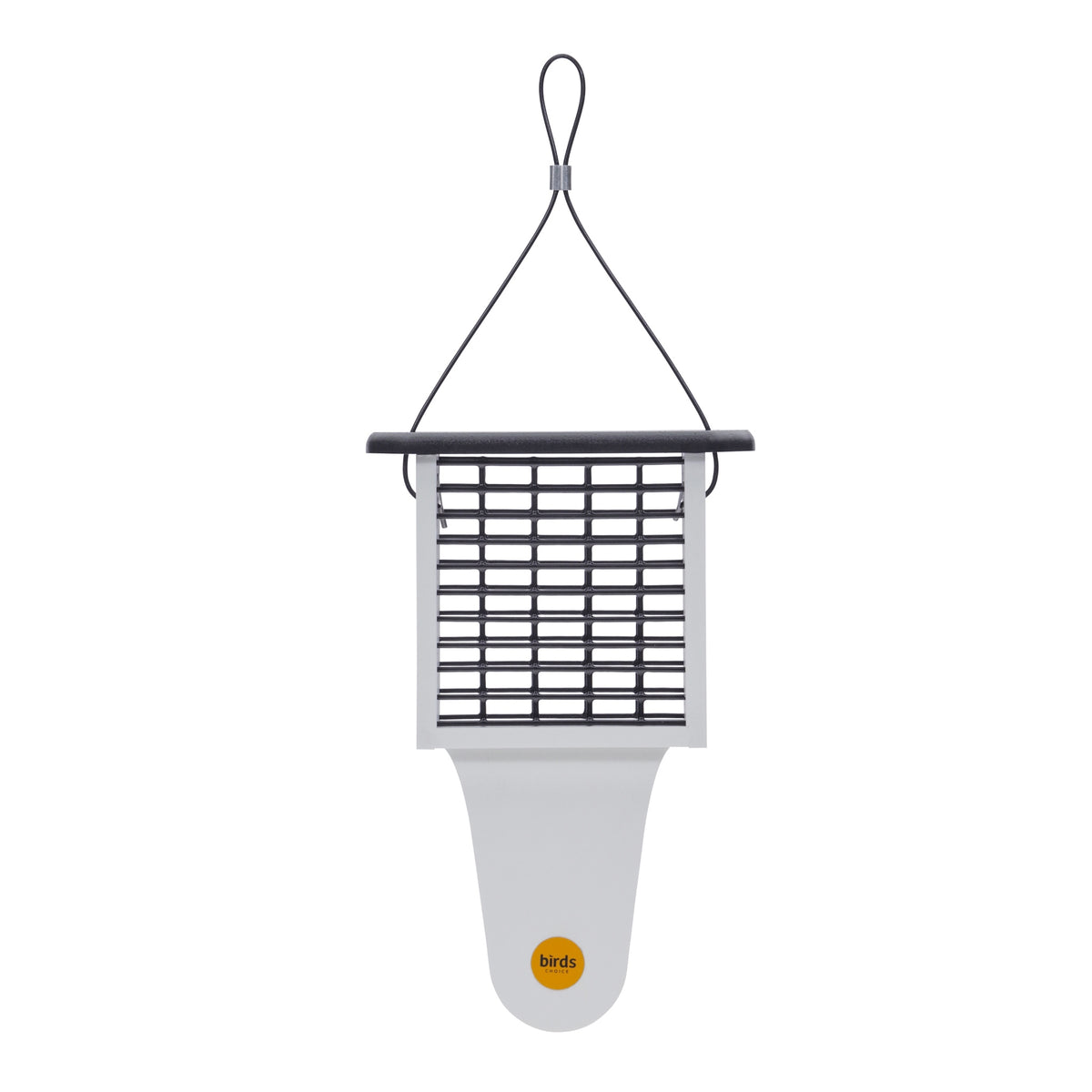 Modern Farmhouse Suet Feeder with Tail Prop in Black and White - Birds Choice