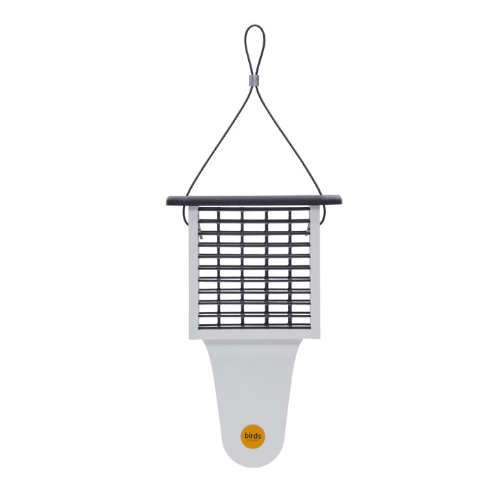 Modern Farmhouse Suet Feeder with Tail Prop in Black and White - Birds Choice