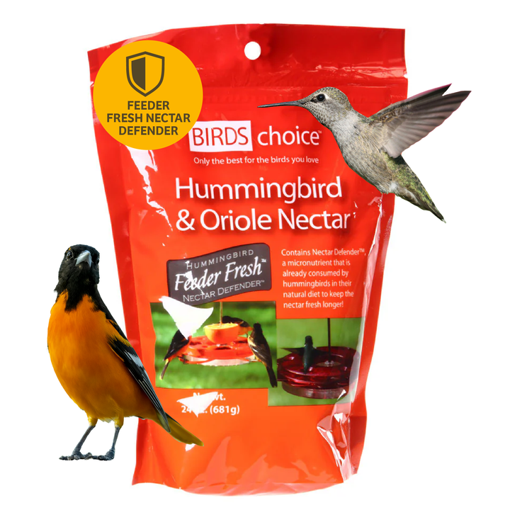 Hummingbird and Oriole Nectar with Nectar Defender 24 oz. Resealable Pouch - Birds Choice