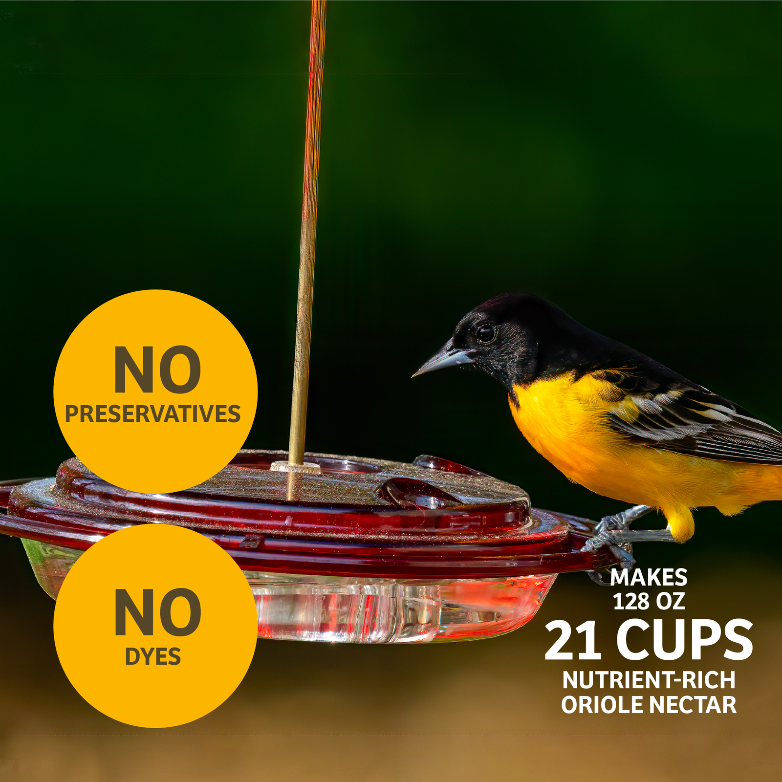 Hummingbird and Oriole Nectar with Nectar Defender 24 oz. Resealable Pouch - Birds Choice
