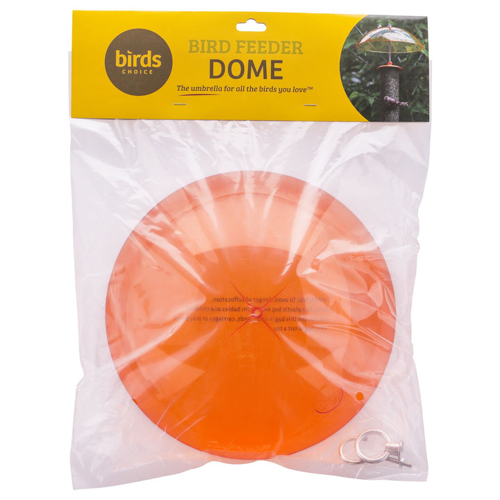 Protective Cover for Hanging Bird Feeder in Orange - Birds Choice