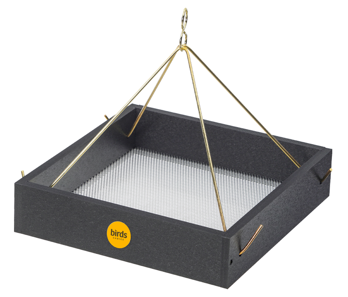 MODERN FARMHOUSE SMALL HANGING PLATFORM BIRD FEEDER IN WHITE