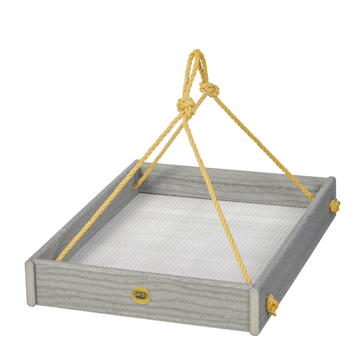 Large Hanging Tray Bird Feeder in Driftwood - Birds Choice