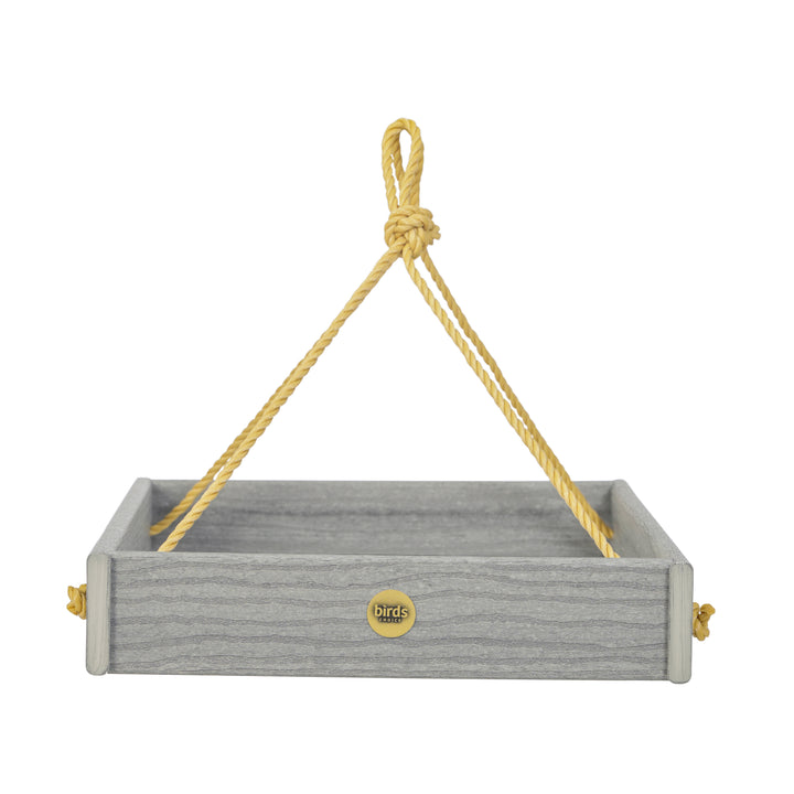 Large Hanging Tray Bird Feeder in Driftwood - Birds Choice