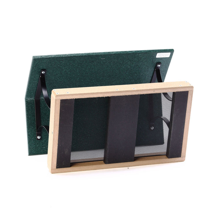 Fly-Thru Bird Feeder in Taupe and Green Recycled Plastic Large - Birds Choice