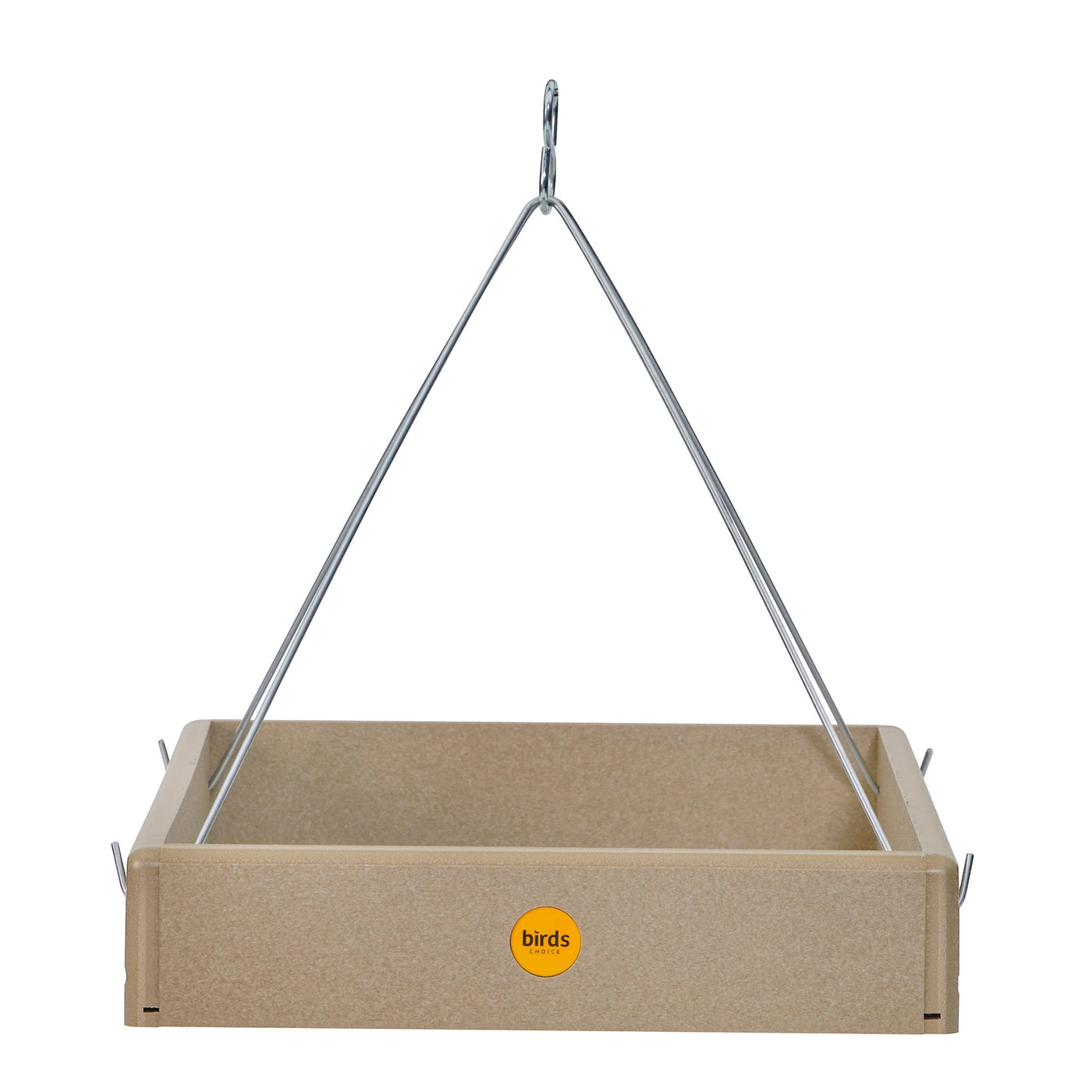 Hanging Platform Bird Feeder in Taupe Recycled Plastic Large - Birds Choice