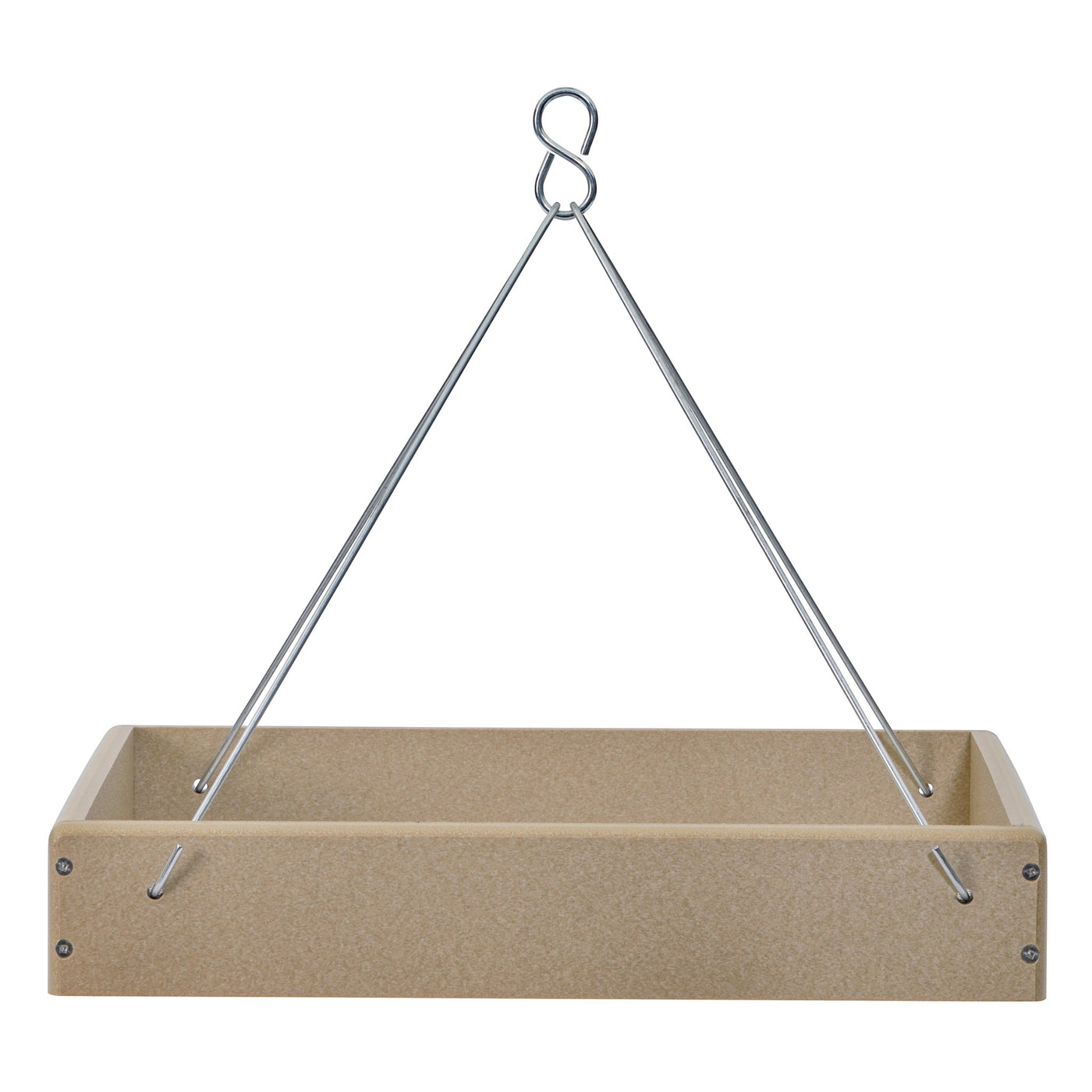 Hanging Platform Bird Feeder in Taupe Recycled Plastic Large - Birds Choice