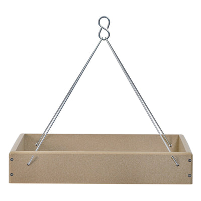 Hanging Platform Bird Feeder in Taupe Recycled Plastic Large - Birds Choice