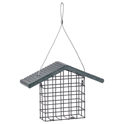 Single Suet Feeder with Recycled Evergreen Roof - Birds Choice
