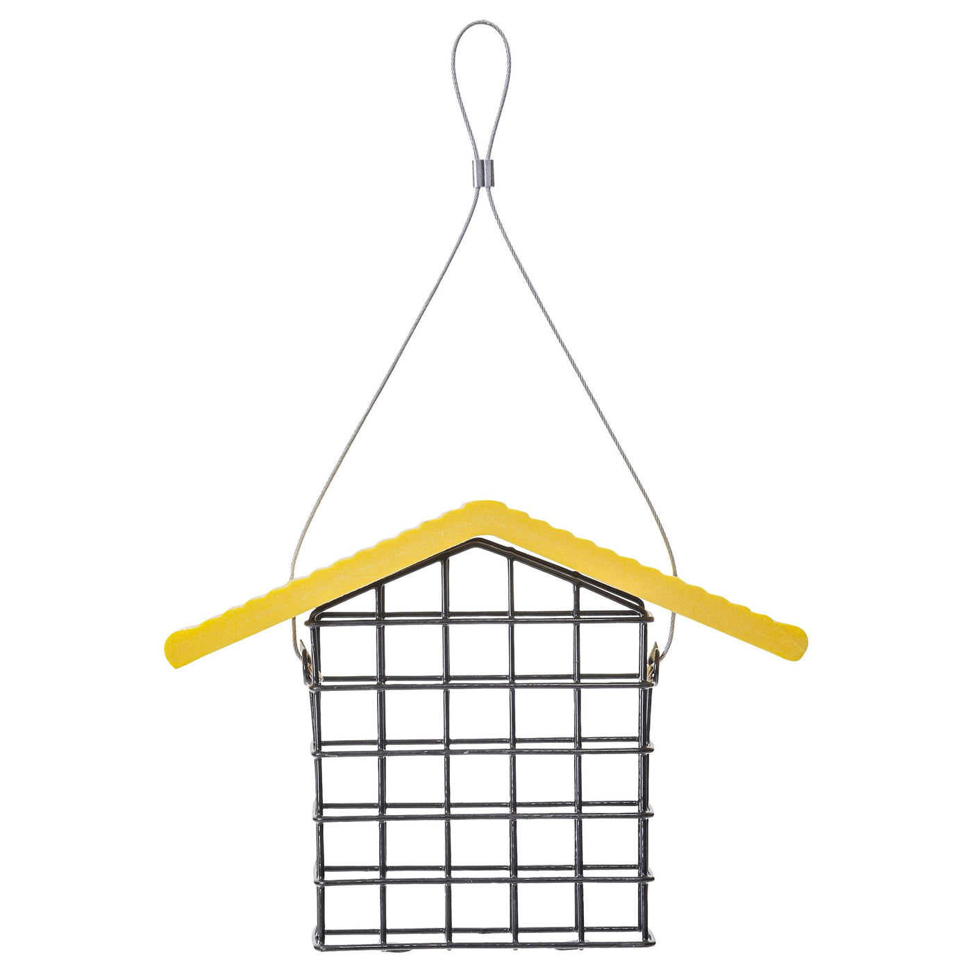 Single Suet Feeder with Recycled Yellow Roof