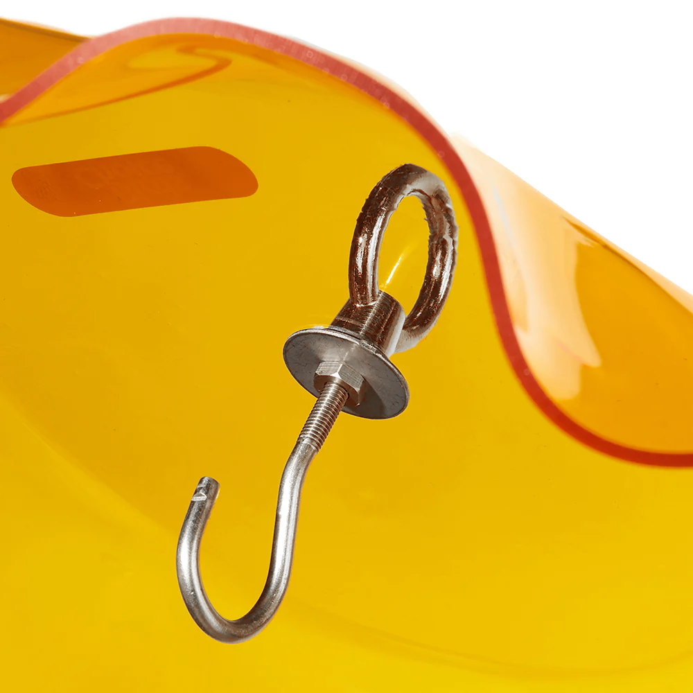 Yellow Protective Cover for Hanging Bird Feeder with Scalloped Edges - Birds Choice
