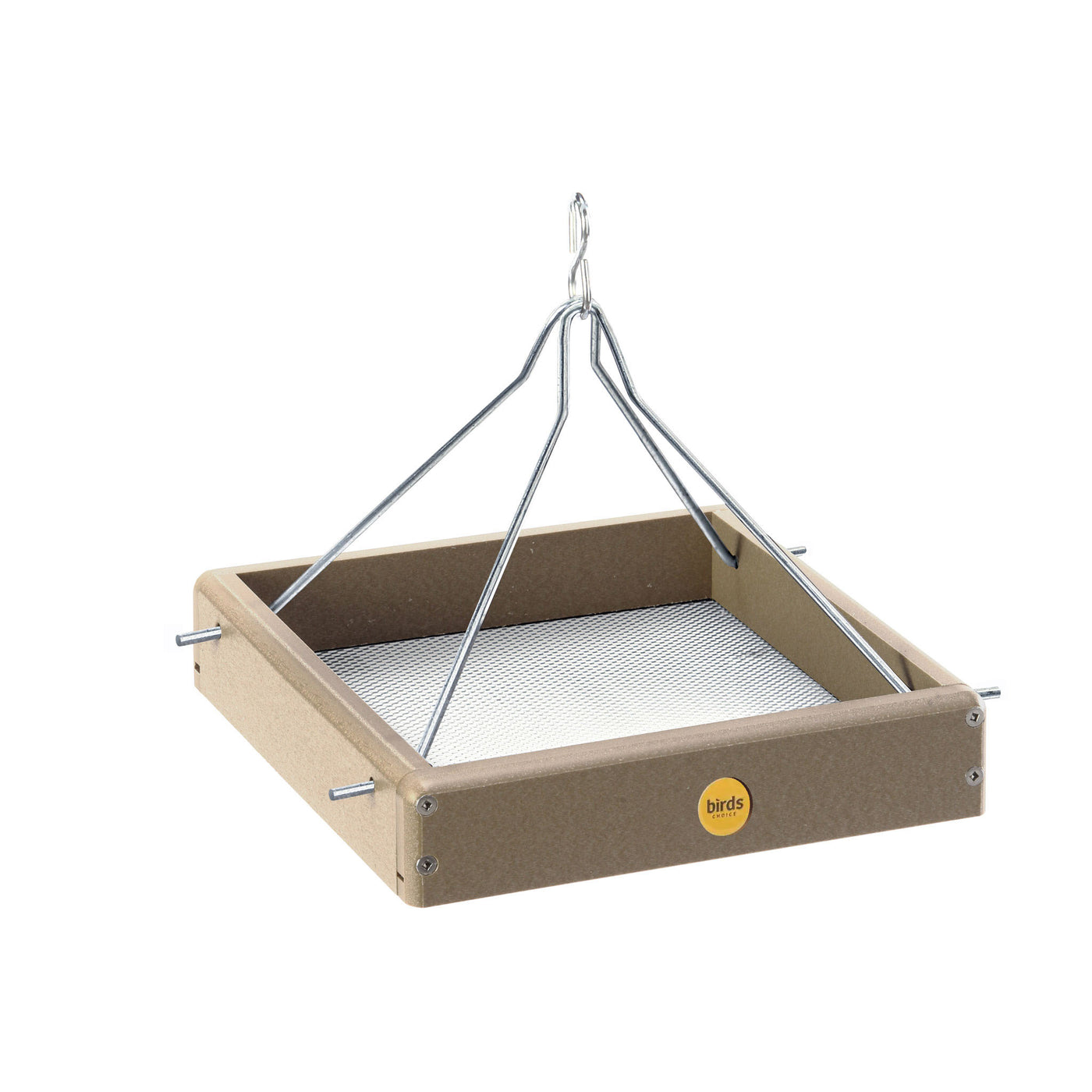 Small Hanging Platform Feeder in Sandstone Recycled Plastic