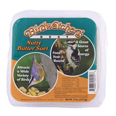 Pine Tree Farms Birdwatchers Best Nutty Butter Suet Cakes-Case of 12 - Birds Choice