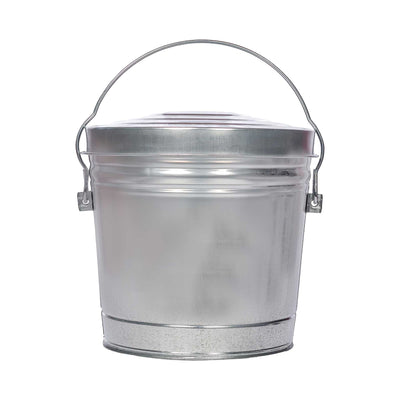 Galvanized Steel Locking Lid Seed Can with Lid - 6 Gallon