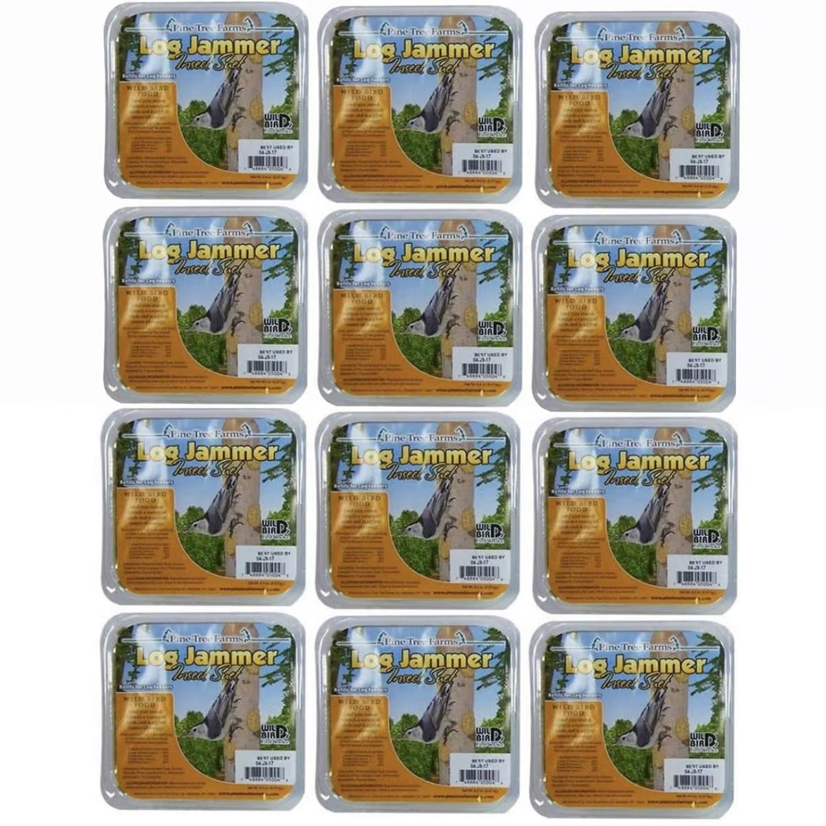 Pine Tree Farms Log Jammer Insect Suet Plugs - Case of 12 - Birds Choice