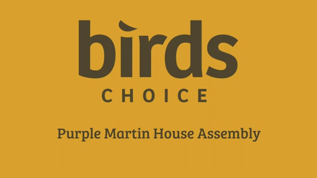 Purple Martin House with Starling Resistant Entrance Holes 2 Floor 8 Room Unassembled