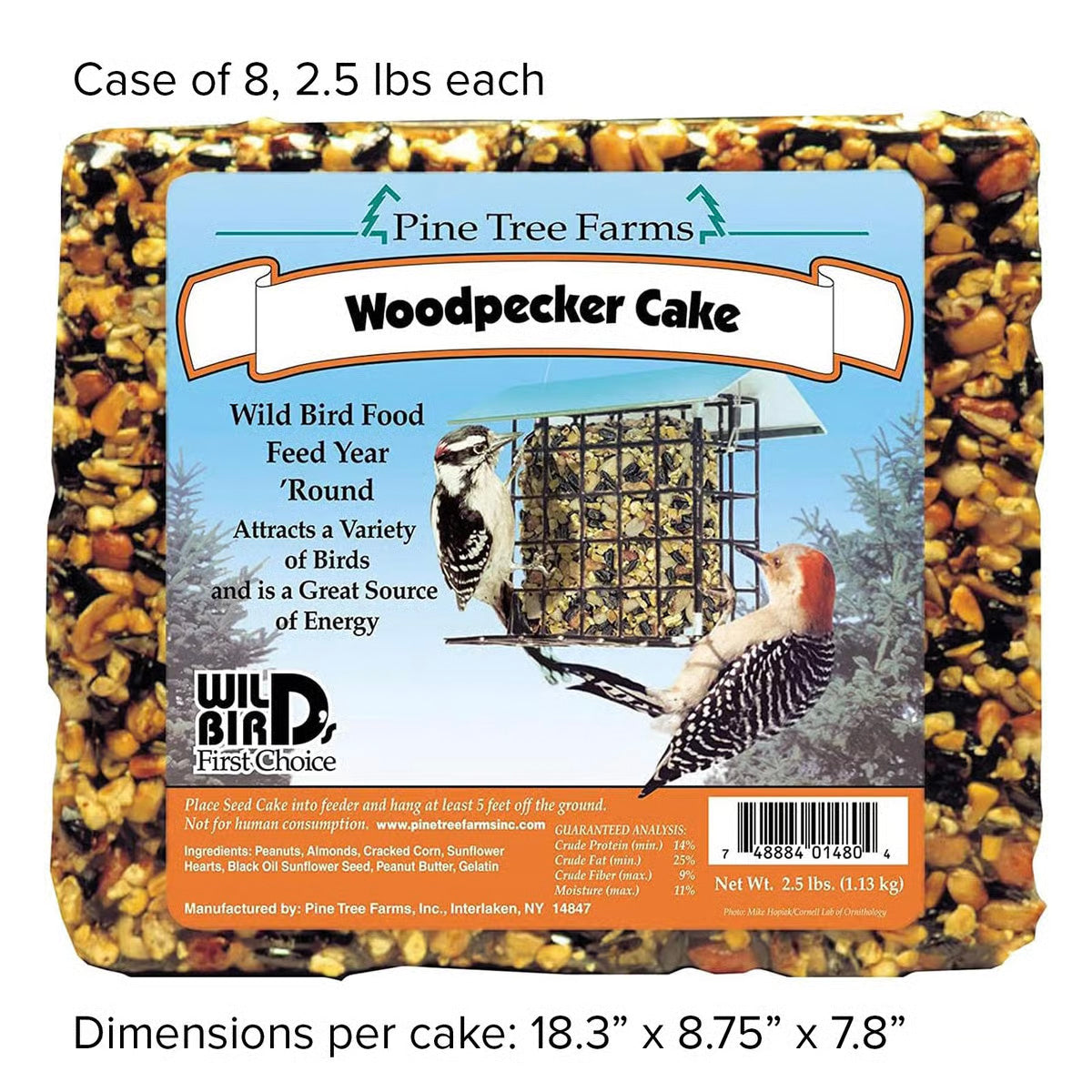 Pine Tree Farms Woodpecker Large Seed Cake - Case Of 8 – Birds Choice