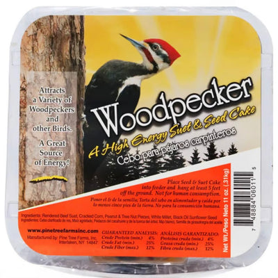 Pine Tree Farms Woodpecker Suet Cake - Case of 12