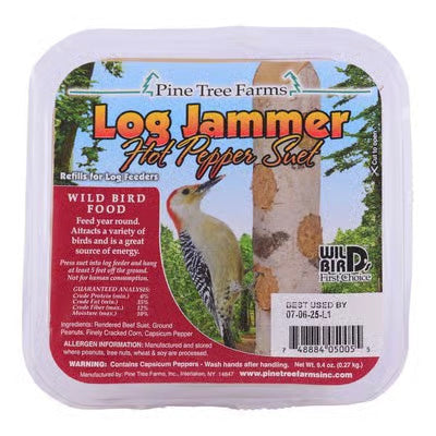Pine Tree Farms Log Jammer Hot Pepper Suet Plugs - Birds Choice