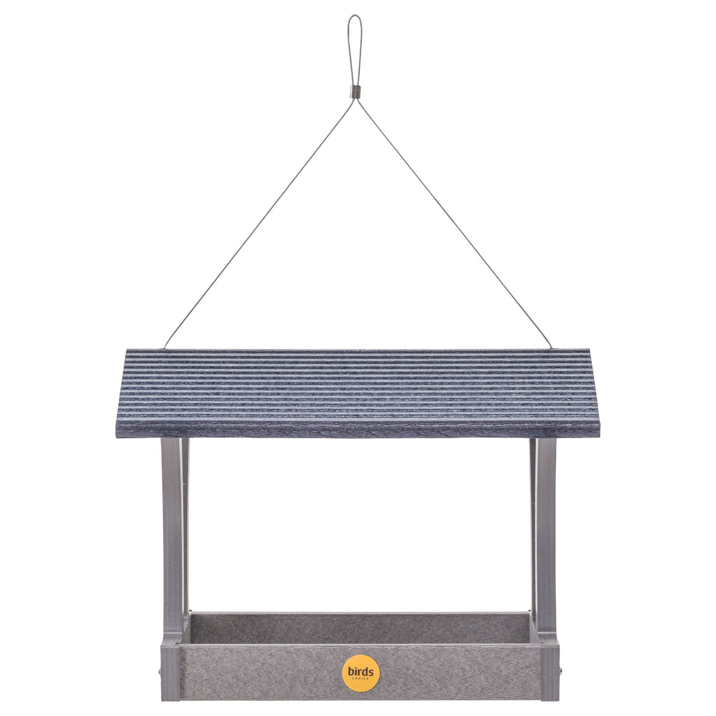 Fly-Thru Bird Feeder in Gray and Blue Recycled Plastic - Birds Choice